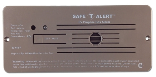 Safe-T-Alert 30-442-P-BR Classic 30 Series Propane/LP Gas Detector - Flush Mount - Brown