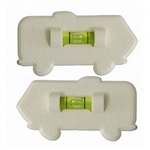 Prime Products 28-0121 Motorhome Bubble Level - White - 2 Pack