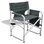 Faulkner Green Director's Chair with Pocket Pouch & Folding Tray