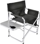 Faulkner 48871 Black Director's Chair with Pocket Pouch & Folding Tray