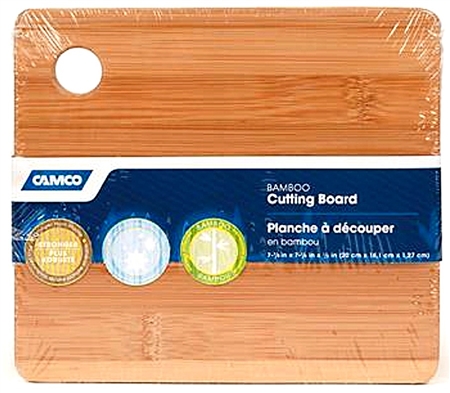 Camco 43542 RV Bamboo Cutting Board with Finger Hole