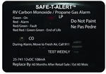 Safe-T-Alert 25-741-BL 25 Series Mini Dual Carbon Monoxide/LP Gas Detector/Alarm - Surface Mount - Black