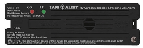 Safe-T-Alert 35-741-BL 35 Series Dual CO/LP Gas Detector - Surface Mount - Black