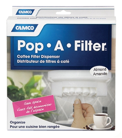Camco 57091 Pop-A-Filter Dispenser - Almond