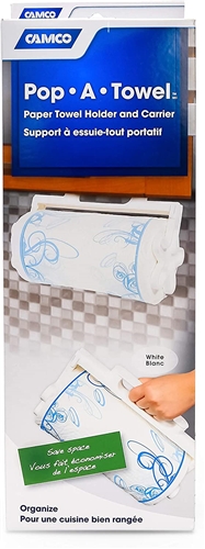 Camco 57111 Pop-A-Towel Paper Towel Holder - White
