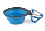 Dexas International Collapsible Travel Cup With Bottle Holder - Blue