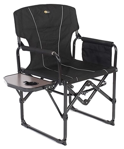 Faulkner 52284 Folding Director Camping Chair - Black