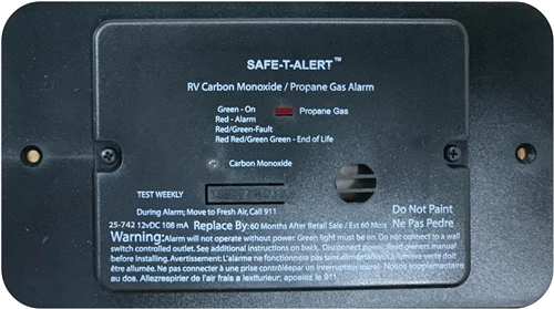 Safe-T-Alert 70-742-P-BL Dual CO/LP RV Gas Alarm - Black