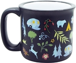 Camp Casual CC-004BLK Into The Woods 15 Oz Ceramic Travel Mug