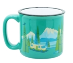 Camp Casual CC-004TL Birds Eye View 15 Oz Ceramic Travel Mug