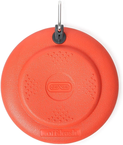 Dexas International PWT010-2027 Off-Leash Dog Frisbee With Leash Clip