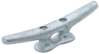 Attwood 12102-1 Boat Rope Cleat Hook, 8" Long, Galvanized Cast Iron