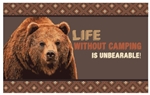 Stephan Roberts STRB-14732-12 Life Without Camping Is Unbearable Door Mat - 18 x 30