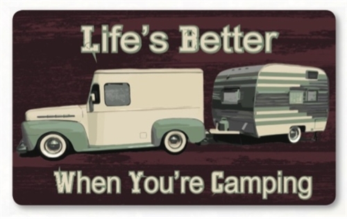 Stephan Roberts CAMP-15340-20 Life's Better When You're Camping Floor Mat - 18 x 30