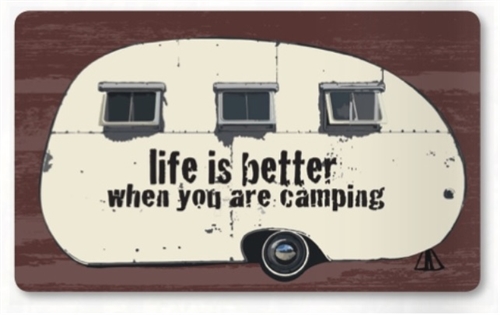 Stephan Roberts CAMP-15341-20 Life Is Better When You Are Camping Kitchen Mat - 18 x 30
