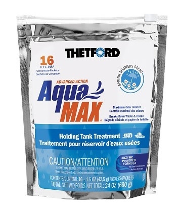 Thetford 96631 AquaMax Waste Holding Tank Treatment Drop-Ins - Spring Showers - 16 Ct