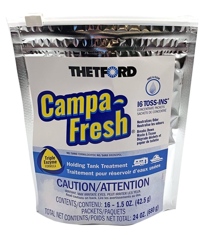 Thetford 96726 Campa-Fresh Waste Holding Tank Treatment 1.5 oz. Toss-Ins, 16 Ct.