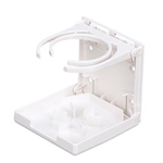Atwood Dual-Ring Fold-Up Cup Holder, White