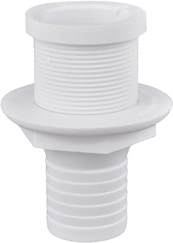 Attwood 3875C1 Boat Scupper Cockpit Drain For 1-1/2" ID Hose, White