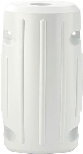 Attwood 93533-1 SoftSide PVC Slide-On Post Dock Guard, 15" Height x 7" Diameter, White