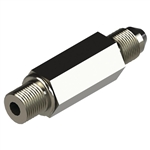 Lippert 139417 1/4-inch long straight hydraulic fitting for Level Up Towable leveling system, SAE ORB to JIC 37-degree flare, 2.08 inches overall length