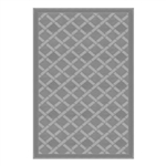 Lippert 2021028006 Reversible All-Weather Patio Mat 6 ft x 9 ft Gray Polypropylene RV Outdoor Rug