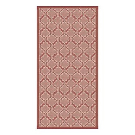 RV Faulkner 46354 8' x 16' Silver and Gold Mirage Design Reversible Patio Mat 