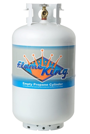 Flame King 30 lbs. Propane Cylinder with Type 1 Overflow Protection Device Valve