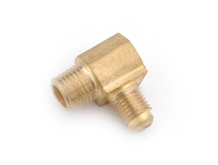 Half union elbow 3/8 x 1/2 male pipe thread to male flare