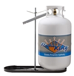 Flame King KT40MNT Dual RV Propane Tank Rack With Hold Down Clamp