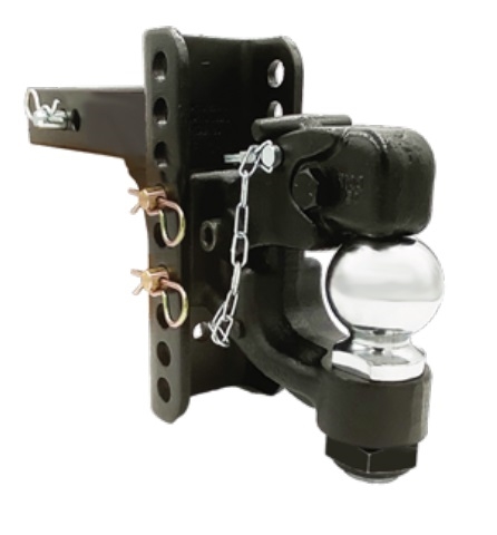 Blue Ox BXH13162 Adjustable Hitch Ball Mount With Pintle Hook, 2" Receiver, 6" Drop/Rise, 13,000 Lbs