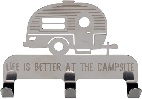 Camco 53368 Life is Better At The Campsite Site Key Hanger, 3 Hooks