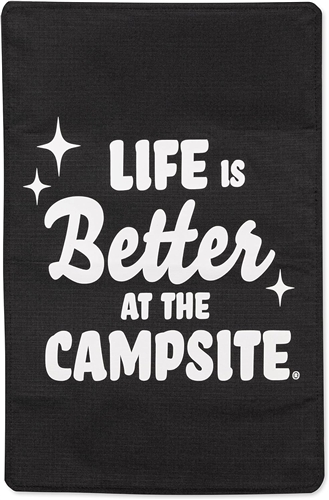 Camco 53051 Life is Better At The Campsite RV Door Window Light Blocking Shade, Retro Star Design