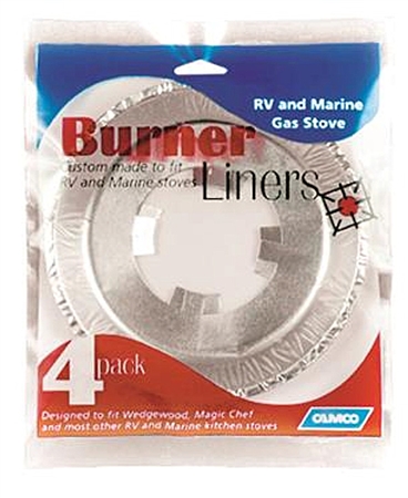 Camco 43800 RV Gas Stove Burner Liners - 4 Pack