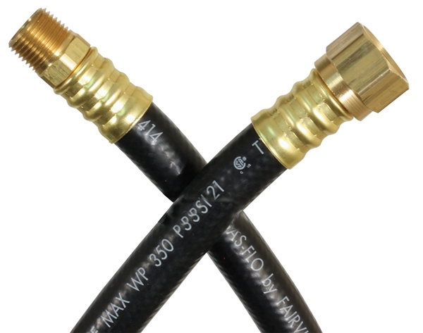 JR Products 07-31675 OEM 40-inch LP supply hose, 3/8 inch diameter thermoplastic propane gas line for RV propane systems