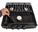 Stove Wrap SWRV300 Stove Top and Oven Protector For Atwood/Dometic Triangle 3-Burner, Black