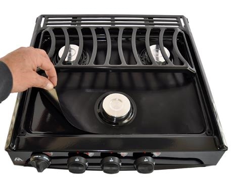 Stove Wrap SWRV300 Stove Top and Oven Protector For Atwood/Dometic Triangle 3-Burner, Black