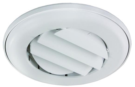 JR Products ACG25DPW-A  Coolvent Deluxe Adjustable Ceiling Vent- Polar White