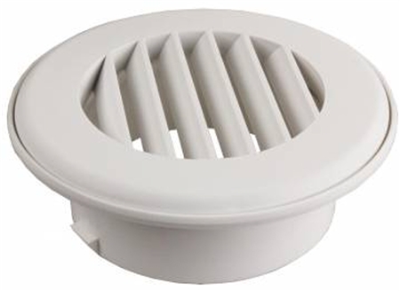 JR Products HV4PW-A 4", Polar White Thermo Vent Ducted Heat Vent Without Damper