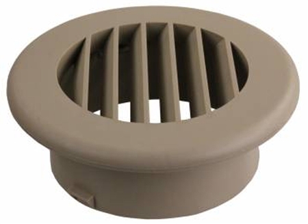 JR Products HV4TN-A ThermoVent Ducted Heat Vent Without Damper - 4" - Tan