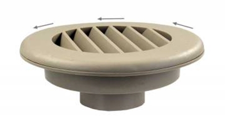 JR Products HV2TN-A 2", Tan Thermovent Ducted Heat Vent Without Damper