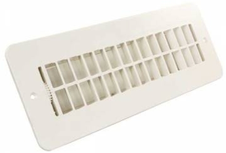 JR Products 288-86-AB-PW-A RV Dampered Floor Register- Polar White