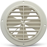 Thetford Rotating Ceiling Vent Fan Grill With Damper, Polar White