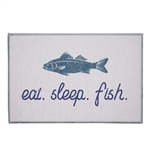 Crystal Art Gallery 455838 Eat Sleep Fish Door Mat, 27" x 18"