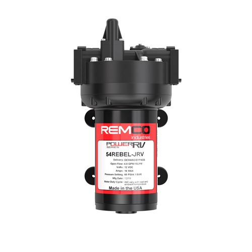 Remco 54REBEL-JRV Rebel 4.0 GPM Single Speed RV Fresh Water Pump, 12V DC