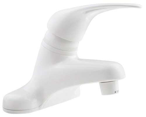 Dura Faucet DF-PL100-WT White Single Lever Bathroom Faucet