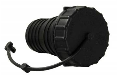 JR Products 222/224BK-A Gravity Fill Cap/Strap/Spout- Black