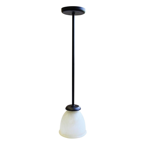 LaSalle Bristol 410110005744RT Pendant Light With Frosted Globe - Oil Rubbed Bronze