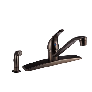 Venetian Bronze Single Lever RV Kitchen Faucet W/Side Spray