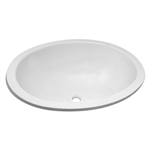 Lasalle Bristol 16156PWA Oval Sink 10"X13" With Cleanout Plug - White